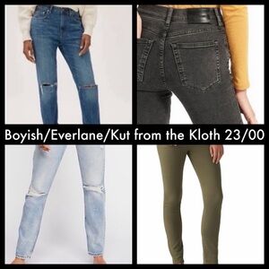 Size 23 Everlane/Boyish/Kut from the Cloth Jeans Bundle NWOT